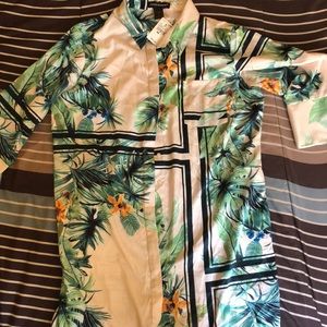 Ashley Stewart flower Shirt dress